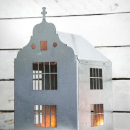 Tin House Candle Holder Amsterdam Lantern, Industrial Table Decor - thumbnail 4