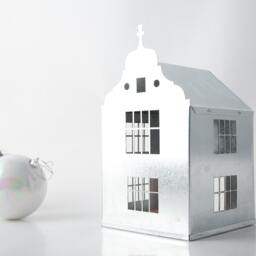 Tin House Candle Holder Amsterdam Lantern, Industrial Table Decor - thumbnail 3