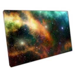 Colorful Galaxy Canvas Print - Vibrant Universe Wall Art For Home Office D??cor - thumbnail 1