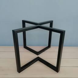 "Metal Bracket Table Legs, Steel Dining 28"" W, Height 26"" - 30" - thumbnail 2