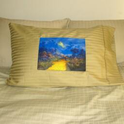Wizard Of Oz Pillow Case Hand-Printed Emerald City Cotton. 1 Case - thumbnail 3
