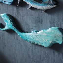 Handmade Wooden Fish Wall Decor, Coastal Nautical Art, Rustic Beach House Decoration - thumbnail 3