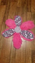 Daisy Baby Blanket Hot Pink Minky Cuddle Lovie - thumbnail 1