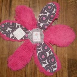 Daisy Baby Blanket Hot Pink Minky Cuddle Lovie - thumbnail 2