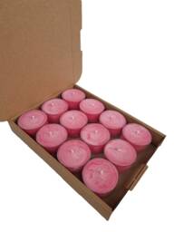 strawberry Scented Tea Light Candles Made With Soy Wax Box Of 12 - thumbnail 1