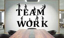 Teamwork Quote Vinyl Wall Decal Office Decor 2416Re - thumbnail 1