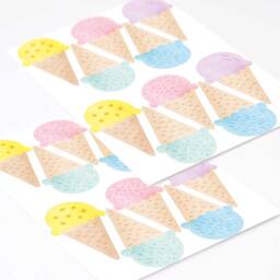 Ice Cream Cones Wall Decals, Plastic-Free Wall Stickers For Kids Rooms - thumbnail 3