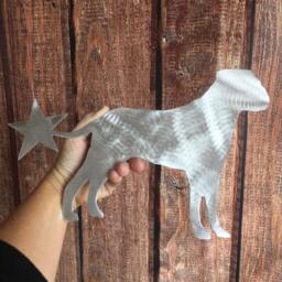 Bull Mastiff, Dog Christmas Tree Topper, Wall Hanging Or Yard Stake, Metal, Holiday Decoration, Aluminum, Lover Gift, Unique Gift - thumbnail 2