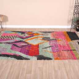 Authentic Moroccan Boujaad Rug 5x8 Ft - thumbnail 2