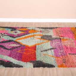 Authentic Moroccan Boujaad Rug 5x8 Ft - thumbnail 3