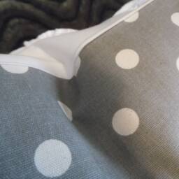 Polka Dots Storm.nursery Pillows.slipcover.toss Pillow.gray.ivory.lumbar Pillow.farmhouse.throw Pillow - thumbnail 2