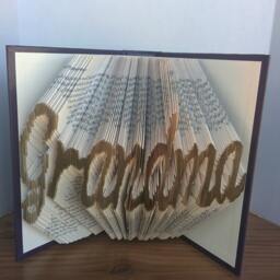 Grandma - Folded Book Art Fully Customizable, Grandmother, Nana, Granny - thumbnail 3