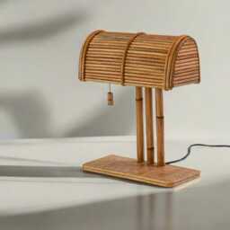 Rattan Modern Bp Desk Lamp, Vintage Style, Office Lighting - thumbnail 3