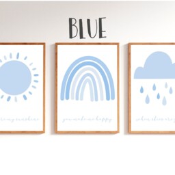 Nursery Prints, Neutral Warm Beige, Unisex Decor, Wall Art, Set Of 3 Prints, You Are My Sunshine Prints - thumbnail 2