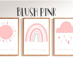 Nursery Prints, Neutral Warm Beige, Unisex Decor, Wall Art, Set Of 3 Prints, You Are My Sunshine Prints - thumbnail 3