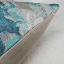 Harlequin Takara Teal Ink Abstract Modern Splash Cushion Cover Handmade Throw Pillow Designer Home Decor Only - thumbnail 4