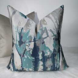 Harlequin Takara Teal Ink Abstract Modern Splash Cushion Cover Handmade Throw Pillow Designer Home Decor Only
