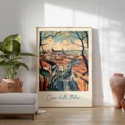 Turin Italy Travel Poster Royal City Art Print - thumbnail 2