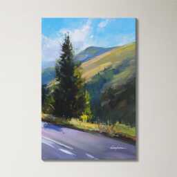 Motorcycle Mountain Pass 3 Panel Split Canvas Wall Art Scenic Road & Sky Oil Painting Framed Home Biker Adventure Decor Gift - thumbnail 4