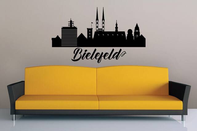 Bielefeld Skyline City Silhouette Wall Vinyl Decal, Art Sticker, Germany Office Decal - image 1