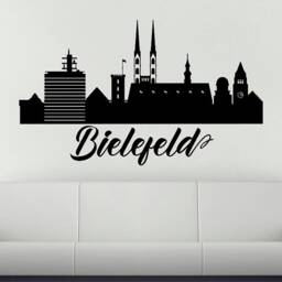 Bielefeld Skyline City Silhouette Wall Vinyl Decal, Art Sticker, Germany Office Decal - thumbnail 2