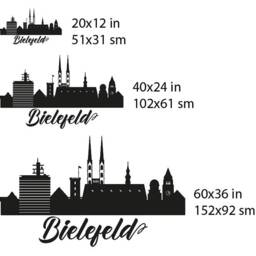 Bielefeld Skyline City Silhouette Wall Vinyl Decal, Art Sticker, Germany Office Decal - thumbnail 3