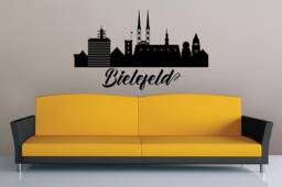 Bielefeld Skyline City Silhouette Wall Vinyl Decal, Art Sticker, Germany Office Decal - thumbnail 1