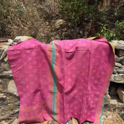 Authentic Vintage Kantha Quilt - Soft Pink Indian Patchwork Throw Sustainable Bedding - thumbnail 2