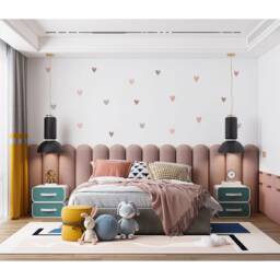 Heart Wall Stickers Kids Room Nursery Decor, A4 Sheet - thumbnail 2