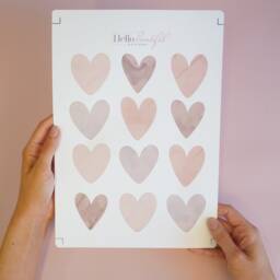 Heart Wall Stickers Kids Room Nursery Decor, A4 Sheet - thumbnail 4
