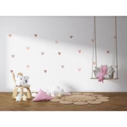 Heart Wall Stickers Kids Room Nursery Decor, A4 Sheet - thumbnail 3
