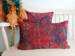 Lumbar Pillow Cover, 16x24 Case, Lumbar Pillow, Turkish Upholstery Kilim Pattern Decorative Covers - thumbnail 1
