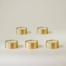 Brass Tealight Holder Set Of 5, Modern Votive Candle Decor