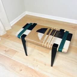 Hand-Woven Entryway Bench Mcm Style End Of Bed & Mudroom Seating - Custom-Made, Multiple Sizes - thumbnail 3