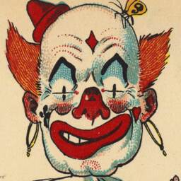 Les Cubes Amusants, Creepy Clowns, Comic, Monkey, 1900S, Game Characters, French, Antique, Unusual, Humorous, Vintage, Wall Hanging - thumbnail 2