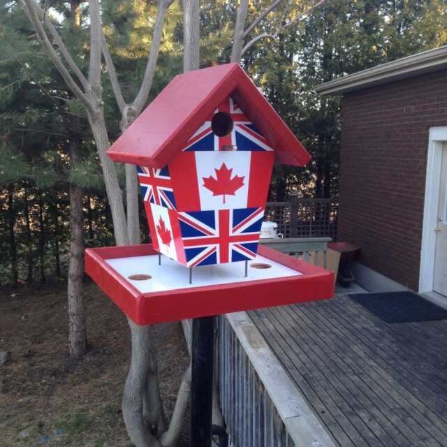 Canada & England Flags Bird Feeder - image 1