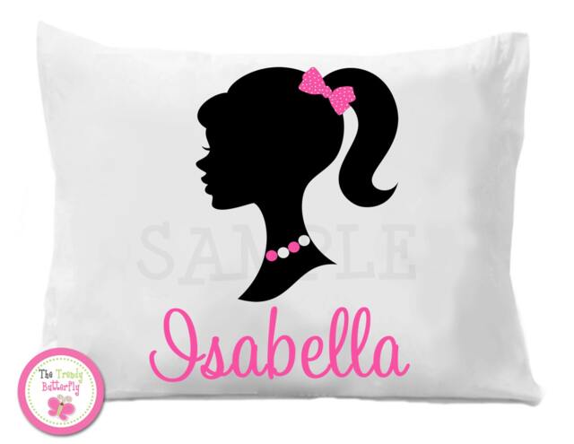 Girl Silhouette Personalized Pillow Case - image 1