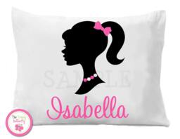 Girl Silhouette Personalized Pillow Case - thumbnail 1