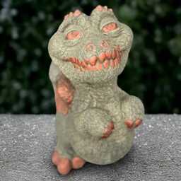 stone Dragon Sculpture Concrete Baby Figurine Cement Animal Decoration Handmade Art Wildlife Ornament Dragon Lover Gift - thumbnail 3