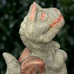 stone Dragon Sculpture Concrete Baby Figurine Cement Animal Decoration Handmade Art Wildlife Ornament Dragon Lover Gift - thumbnail 2