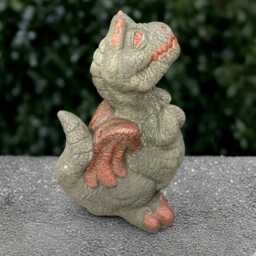 stone Dragon Sculpture Concrete Baby Figurine Cement Animal Decoration Handmade Art Wildlife Ornament Dragon Lover Gift