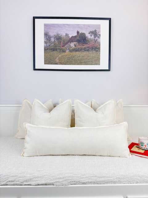 Extra Long Cream Linen Lumbar Cushion Cover Off White Pillow - All Sizes - image 1