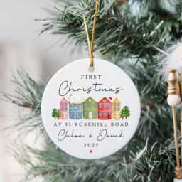 First Christmas in New Home Decoration Personalised Couple Ornament Moving House Gift - thumbnail 3