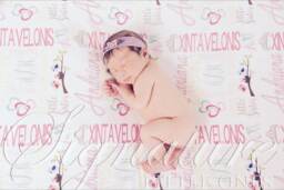 Personalized Baby Blanket, Monogrammed Name Swaddle Receiving Shower Gift, Birth Announcement Blanket