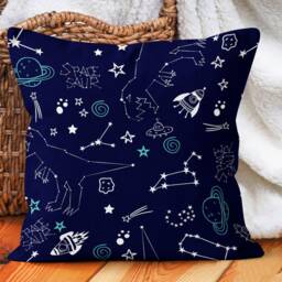 Planet Pattern Children Pillow Case/Astronaut Baby Cushion Cover/Space Shuttle Decor Pillow/Kids Room Pillow/Nursery Kids Cover - thumbnail 3