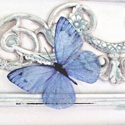 Sparkling Blue Butterfly Wall Art Fairy Dust Decor, Set Of 4 - thumbnail 3