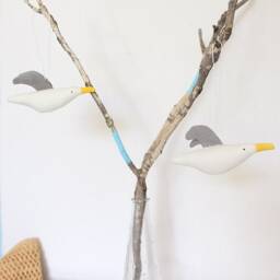 Seagull Ornament Hanging /Seagull/Couple Birds Gull Home Decoration/ Bird Gift Ideas Hanging Decoration - thumbnail 3