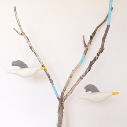 Seagull Ornament Hanging /Seagull/Couple Birds Gull Home Decoration/ Bird Gift Ideas Hanging Decoration - thumbnail 2