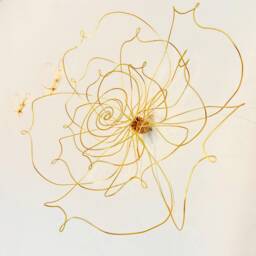 Home Decor, Wall Hanging, Spiral Rose, Wire Flower Art, Gold, Silver, Black, Copper, Bedroom 3D, Interior, 100% Handmade - thumbnail 2