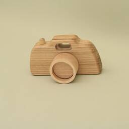 Handmade Wooden Toy Camera - Eco-Friendly, Montessori Inspired Baby Gift - thumbnail 2